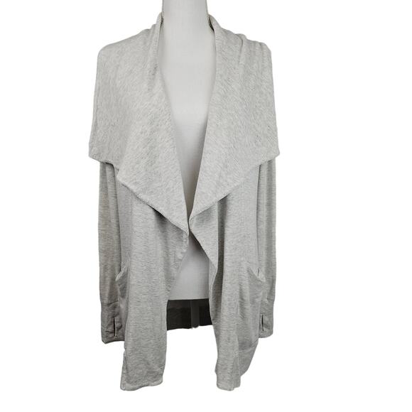 ATHLETA WOMEN'S GRAY MAGNETIC STUDIO WRAP CARDIGAN SIZE SMALL - Picture 1 of 15